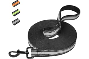 Snocyo Guinzaglio da traino per cani da 3 m, robusto guinzaglio per cani di taglia piccola, media e grande, guinzaglio da allenamento con impugnatura imbottita, moschettone rinforzato e custodia,