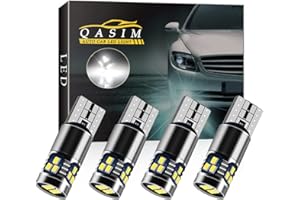 Qasim 4pcs T10 501 LED Bulbs White W5W 194 168 LED Canbus No Error 2016-18SMD 450 Lumens for Car Side Lights Interior Dome Map Door Courtesy Number Plate Lights