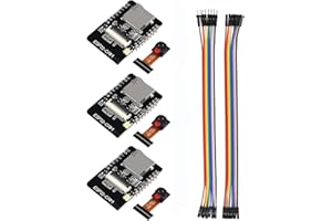 DORHEA Lot de 3 modules de caméra ESP32-CAM WiFi Bluetooth Carte de développement ESP32 sans fil OV2640 avec fil de raccordement