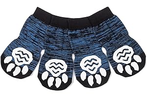 Harfkoko Calzini per Cani Calzini per Gatti 8 Taglie - Protettori zampe Cane Gatto Antiscivolo rinforzati - Controllo Trazione per interni - Taglie mini ed extra di Cani e Gatti