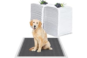 YADOBIG 60 Pièces Alaise pour Chien, 60 x 90cm Alèse Jetable, avec du Charbon 6 Couches Tapis Educateur Chiot, Tapis Hygiénique Absorbant, Anti-Fuite et Séchage Rapide