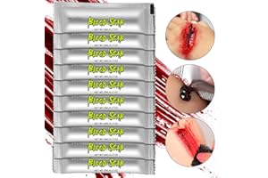 DE'LANCI - Gel di sangue artificiale per Halloween, 10 pezzi di sangue sintetico per la pelle, lavabile, per Halloween, gel sfx, trucco per Halloween, trucco, mostro, trucco per Halloween per persone