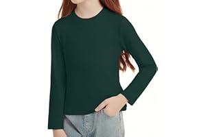 STYDAZZ Langarm T-Shirt Mädchen Basic Tops Einfarbig Kinder Tshirts Casual Rundhals Tees Oberteile 4-14 Jahre