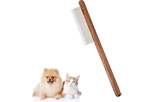 YSQEVN Pettine per Animali Domestici Spazzola per Cani Pettine per Pulci Pettine per Peli Pettine per Gatti Cane Adatto a Tutti I Tipi di Animali Domestici a Pelo Rimuovere Peli Superflui 19.7 x 3.3cm