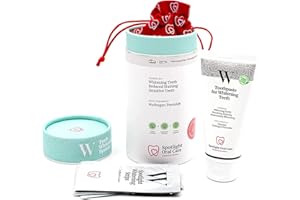 Spotlight Oral Care Teeth Whitening Strips | Gently Whitens Teeth Gradually & Safely | Active Ingredients Including Hydrogen Peroxide | Full 14-Day Course of Strips & 100 mL Whitening Toothpaste