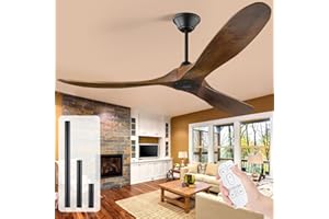 OUENGK 178cm ventilatore da esterno grande a soffitto,moderno rustico ventilatore da soffitto legno senza luce con telecomando,ventilatore a soffitto per soggiorno camera da letto balcone impermeabilizzato