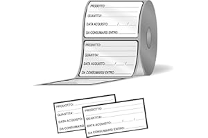 NAÏZAYA Etichette Alimenti Haccp Italiano Prestampate – 700 Etichette Adesive 22x50mm Personalizzabili per Alimentari da Congelatore – Etichetta Scadenza Contenitori di Alimenti