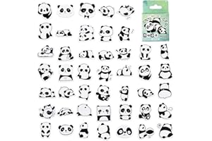SHANFAA 45 PCS Panda Stickers,Mini Size Cartoon Panda Decals Stickers Children Teens Adults Girl Boys Panda Animal Sticker for Water Bottle Scrapbook,Skateboard,Bike,Phone,Notebooks,Journal,Album