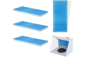 WISEPRO 4 tappetini filtranti, filtro per aerografo, doppio strato, filtro ad aria, filtro aerografo, accessorio portatile, filtro di ricambio adatto per cabine di spruzzo