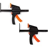 WEN 36053C 6" Quick Release Saw Clamps (Pack of 2), Black