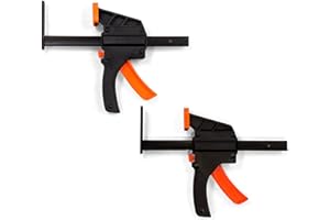 WEN 36053C Schnellspanner-Sägeklemmen, 15,2 cm, Schwarz, 2 Stück