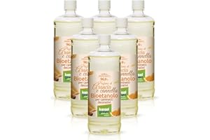 KieselGreen Bioetanolo 6 x 1 litro con Fragranza per Caminetto a Etanolo – Bio-etanolo profumato per Ambienti, molte Fragranze - Profumo per Caminetto a bioetanolo da Interno o da Tavolo OZ
