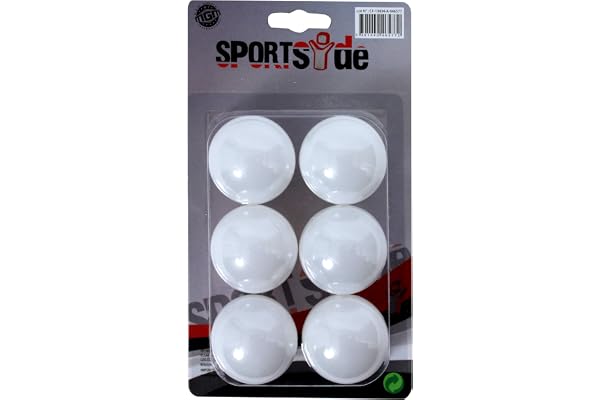 Sport Side – Ping Pong - 6 Balles – Bleu – 046577 – 30 cm – Jeu de Plein Air dès 6 Ans, Plastique, 4 cm