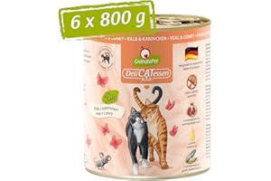 Granatapet Delicatessen Cielęta I Królik, 6 X 800 G, Mokra Karma Dla Kotów, Karma Dla Smakoszy, Karma Bez Zbóż I Bez Dodatków Cukru