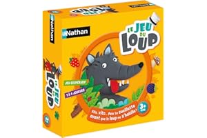 Nathan – Le jeu du Loup – Jeu de société – Jeu de coopération – Fini ta cueillette avant que le loup soit habillé !– A jouer en famille – De 1 à 4 joueurs – Dès 3 ans