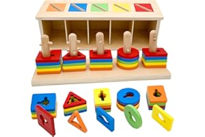 RUNHERO Montessori zabawka dla chłopców i dziewczynek, rozpoznawanie kolorów, drewniana zabawka sensoryczna, edukacja, małe dzieci, puzzle, prezenty urodzinowe dla chłopców i dziewczynek