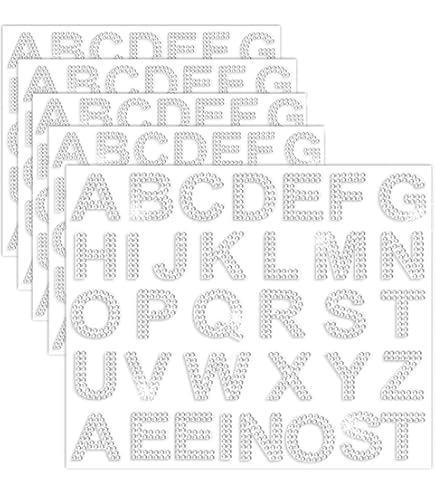 26 Stks Glitter Strass Alfabet Brief Stickers Zelfklevende ABC A-Z Woorden Stickers voor DIY Craft Supplies (Goud