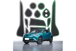 CDEFG Compatible with Toyota CHR C-HR 2016-2021 2022 Rubber Mats, Non-Slip Mats Centre Console Anti-Slip Cup Drink Holder Rubber Mat Armrest Storage Pads Door Slots Car Interior Accessories (White)