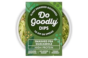 Do Goodly Dips Smashed Pea Guacamole - 6 x 150g Dips - Plant Based, No Added Sugar, Nothing Artificial & Gluten Free - Only 44 Calories Per Serving