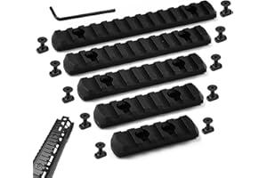 HWSWSH 5 Pz Binari Picatinny per Fucile 5/7/9/11/13 Slot, Adattatore per Binario Picatinny, Guida Picatinny per Pistola Giocattolo Rail, Accessori per Guide Picatinny per Binario per il Puntamento