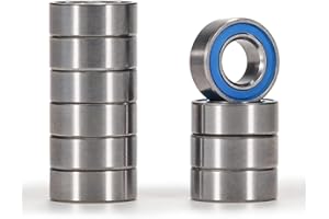 XiKe 10 pezzi MR83-2RS Miniatur Cuscinetti a sfere 3x8x3mm, Pre-lubrificati, Acciaio cromato, Doppia Guarnizione in Gomma, MR83RS Cuscinetti radiali rigidi a sfere sigillati