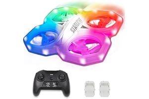‎LE-IDEA IDEA1 Mini Drohne mit 11 LED Lichtmodus für Anfänger, RC Drone mit Hochgeschwindigkeits Rotation, Kopfloser Modus, 360° Flip, 2 Batterien Quadcopter