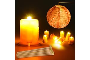 FORMIZON Laternenstab mit LED, 8 Pcs Mini LED Lichter Beleuchtung Gelb,Led Ballonlichter, Elektronischer Laternen Stab mit LED Kinder für Papierlaterne, St Martin Kinderpartys