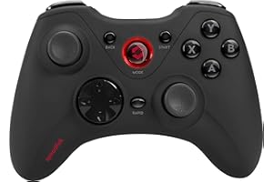 Speedlink XEOX Pro Analogueue Wireless PC Gamepad SL-6566-BK-01, 2.4GHZ Wireless Technology, Switchable Rapid-Fire Function, Black