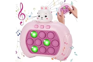 FRIUSATE Pop Game Sensory Fidget Toys for kids, Quick Push Bubbles Game Console Light Up Popper Game Pop Push Game Controller Bubble Sensory Toys Decompression Breakthrough Puzzle Game Machine