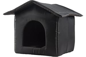 pologmase Niches À Chat Extérieur, Abri pour Maison Imperméable, Cabane De Tente Nid Chats Petits, Tissu Oxford Chaud Extérieur Igloo Lit Animaux Petit