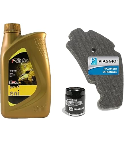 ENI I-RIDE 5w40 Synthetic Oil & Air Filter Kit – For Piaggio Beverly 300 2010 (2 Liters)
