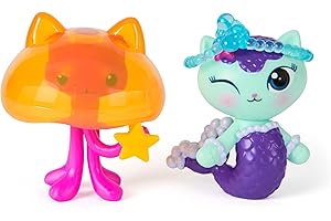 DREAMWORKS GABBY'S DOLLHOUSE Gabby's Dollhouse: The Movie, MerCat and Kitty Jellyfish, Toy Figures with 2 Accessories, Kids Toys for Girls and Boys Ages 3 and Up