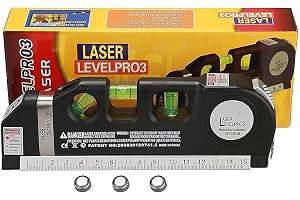 BANISTROKES Digital Distance Laser Level Spirit Level Meter Pro 3 Leveller Black 2 Line Measuring Tape Measurement Tool