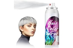 MOFAJANG Spray Colore per Capelli, Spray per Capelli Temporaneo Colorato Bianco, Tintura per Capelli One Time, Tintura Rapida, Facile da Lavare per Cosplay Halloween, Adatta a Bambini e Adulti - 100 ml
