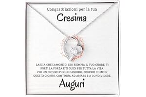 NONNA PROFESSIONISTA Collana Donna Argento Idee Regali per lei Prima Comunione Donne Cresima - Cofanetto con DEDICA incluso