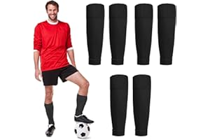 YTUGCG 3Pcs Sock Sleeve Football, Football Sock Sleeves Shin Guard Sleeves Black Leg Sock Sleeve Soccer Cut Socks for Football Games Professional