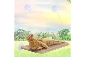 Binnan Hamac chat Fenêtre Robuste Lit de Chat avec Ventouses Stables, Hamac Monté sur la Fenêtre pour la Perche