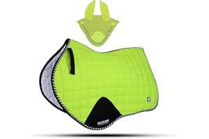 GALLOP SHOP Sottosella per saltare a contatto stretto Numnah Sottosella Pad Free Ear (pieno, F.Yellow)