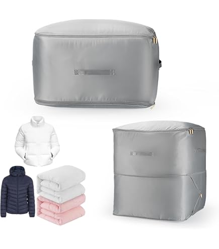 Platzsparender Selbstkompressions-Organizer (XL) – Robuste Umzugstasche Für Decken & Kleidung, Faltbar & Wasserdicht (Rosa)