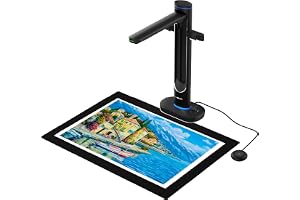 VIISAN S48 Duo professionell A2/A3-skanner, dubbla 48 MP CMOS-sensorer, 600 DPI, automatisk bokutjämning, OCR-detektering, LE