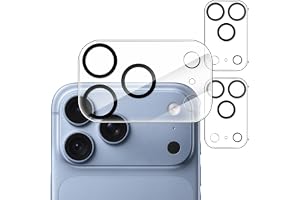 JETech Kameralinsskydd för iPhone 18 Pro, 3-Pack | 9H+ Härdat Glas, HD Klar, Reptålig, Nattfotografering Kompatibel, Fodral-Vänligt