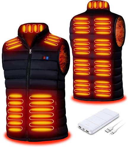 Gilet Chauffant à Capuche 11 Zones – Grandes Tailles, Idéal Pour Randonnée, Ski, Plein Air (alimentation Par Powerbank) - 4