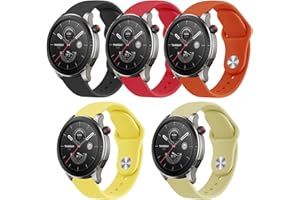 Gittos 5-pezzi 22mm Silicone Cinturino per Amazfit Balance/Bip 5/GTR 4/GTR 4 Pro/GTR 3/GTR 3 Pro/GTR 2/GTR 2e/GTR 47mm Sport Cinturini per Amazfit Stratos/Stratos 2/2S/3/Pace per Uomo Donna