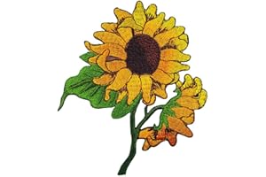 Klicnow Sunflower Embroidered Patch 10cm x 8.5cm