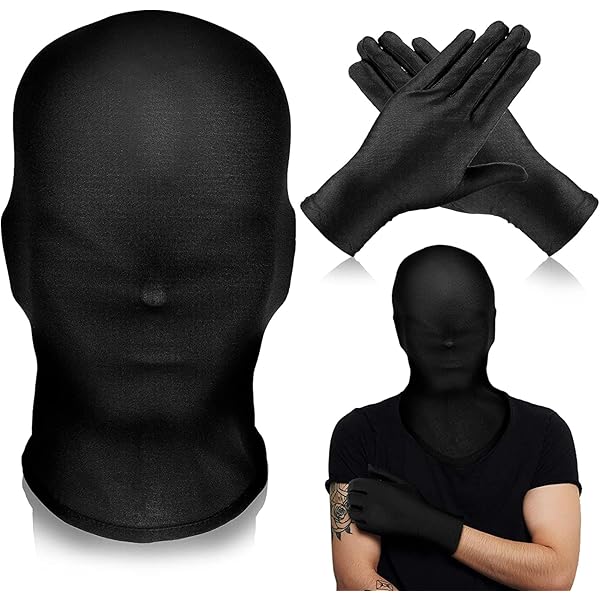 HAINLOGWANG 2x Vollgesichtsmaske Schwarz - Spandex Masken Für Halloween & Cosplay