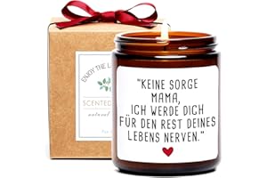 FUND AMLIGHT Geschenke für Mama Muttertag, Geburtstagsgeschenke für Mutter von Tochter Sohn, Natürliche Sojaduftkerze, Lustige Geschenkidee zum Muttertag zum Geburtstag für Mutter