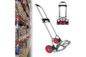 ACXIN - Carrello portapacchi, con manico estraibile e 2 ruote, carrello pieghevole, portata fino a 60 kg, 95 x 38 x 38,5 cm