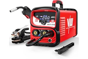 4-i-1 Gaslös MIG-svets 200A, MIG/MAG Svetsmaskin med IGBT Inverter