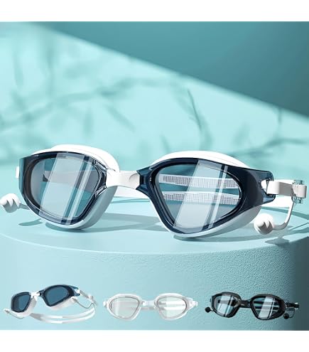 Occhialini Da Nuoto Antiappannamento E Antivortice Per Adulti E Ragazzi - Protezione UV, Visione Panoramica 180° - Unisex