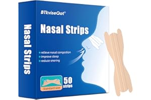 BTKVISEQAT Nasal Strips 50 Pieces Nose Strips for Breathing Anti Snoring Aids for Men and Women Nose Tape for Sleeping Stop Snoring Aids for Men Women Nose Breathing Strips Drug-Free Anti Snoring Devices